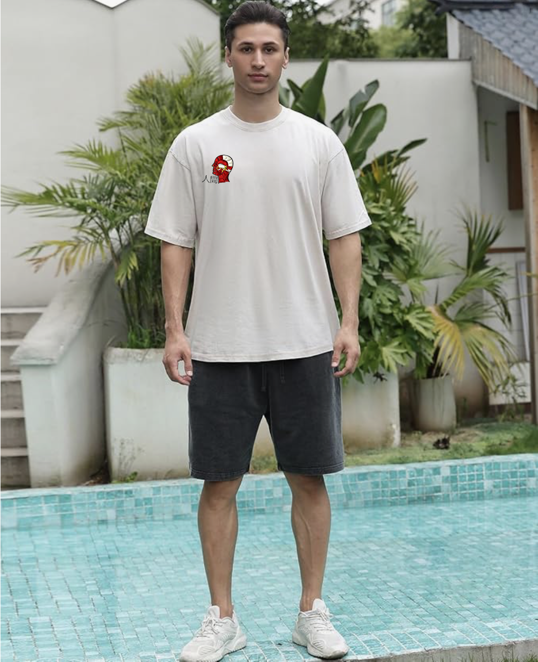 Human Skull Acid Washed Vintage T-shirt